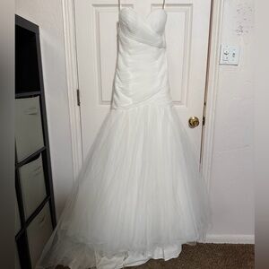 Maggie Sottero Ivory Bridal Gown with Corset Back Bustle and Veil